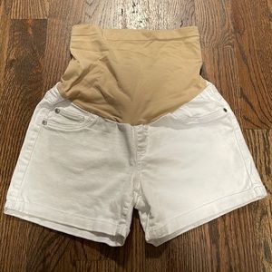 Indigo Blue White Maternity Shorts Size Small